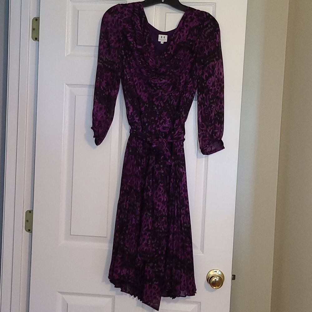Halston Heritage silk printed dress